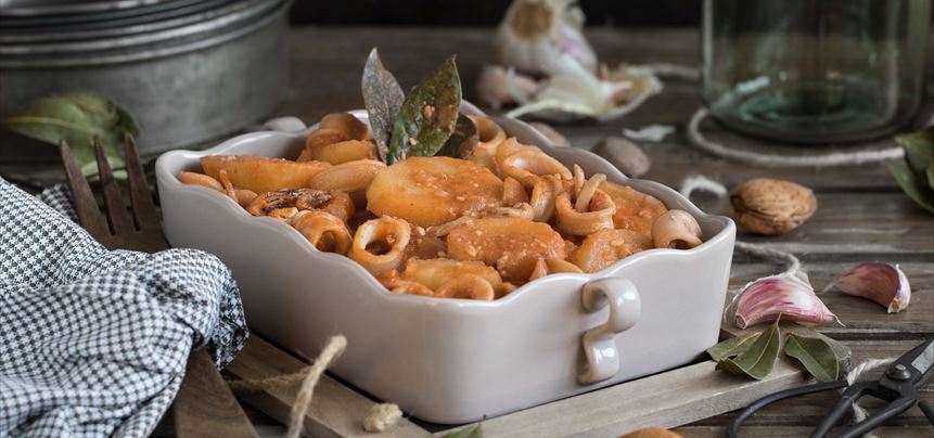 Imagen de Patatas con calamares