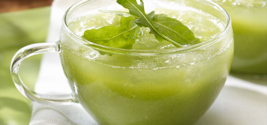 Imagen de Crema fría de guisantes y rúcula