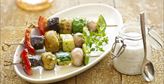 Imagen de Brochetas de verduras con salsa de yogur
