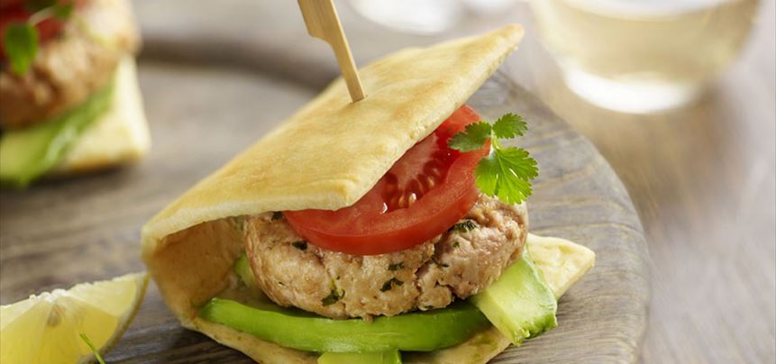 Imagen de Wraps con hamburguesas de atún