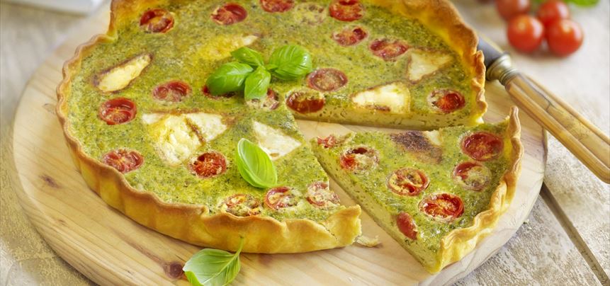 Imagen de Quiche de tomate y queso a la albahaca