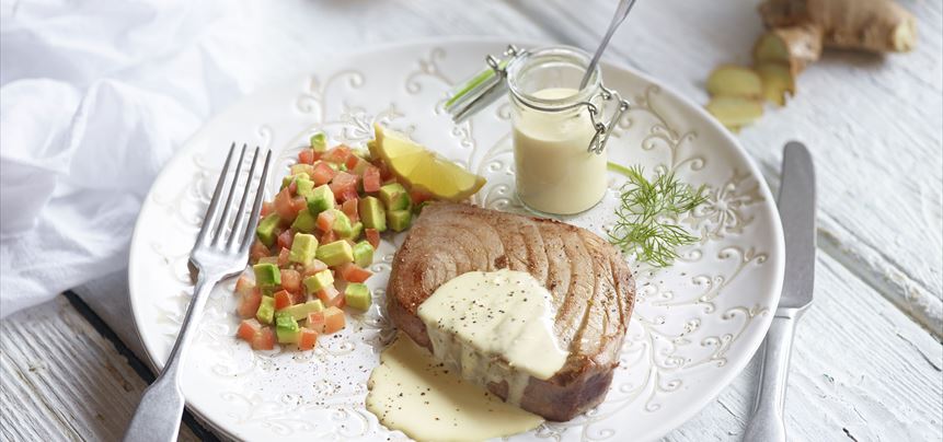 Imagen de Atún con salsa Ideal de jengibre