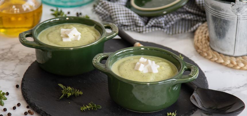 Imagen de Crema de calabacín y queso fresco