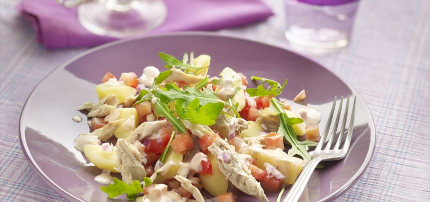 Imagen de Ensalada de patatas con harissa y caballa