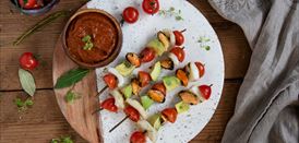 Imagen de Brochetas de sepia con salsa barbacoa