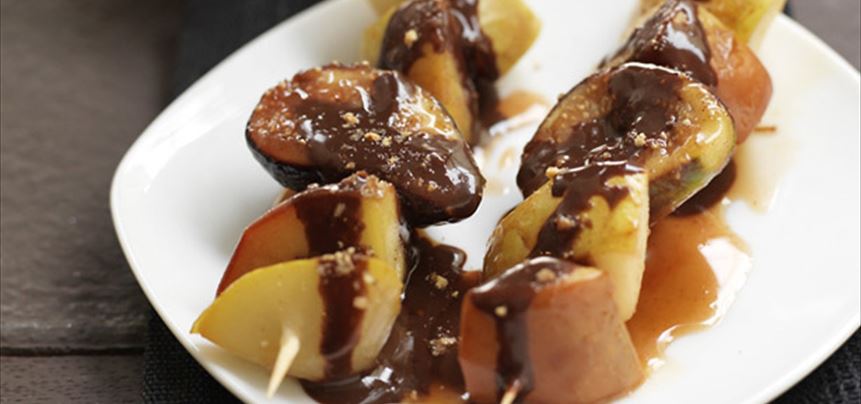 Imagen de Brochetas de fruta de otoño a la canela