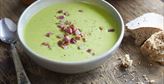 Imagen de Crema de guisantes con jamón