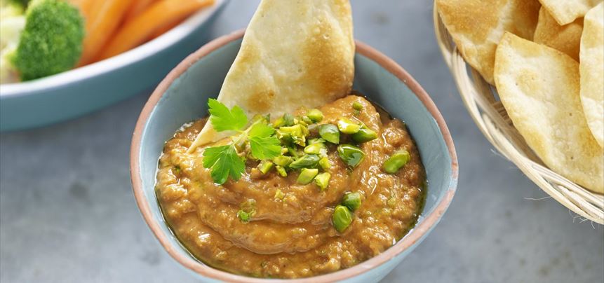 Imagen de Hummus de lentejas con obleas