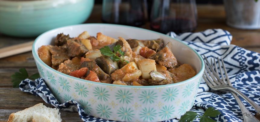 Imagen de Estofado de sepia con alcachofas