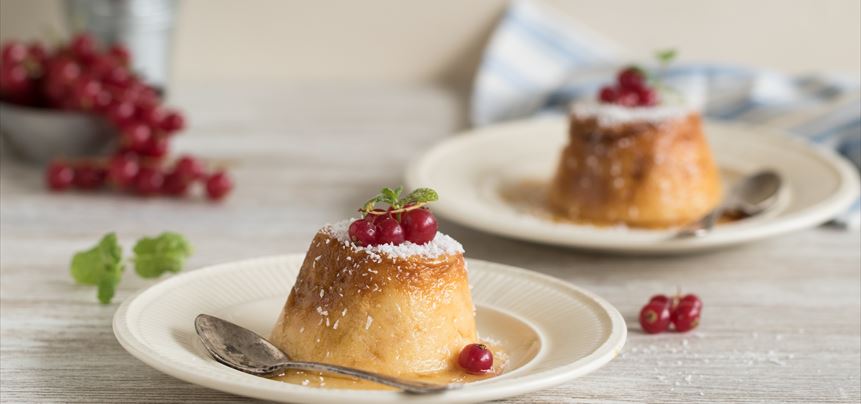 Imagen de Flan de manzana y coco