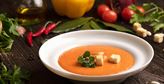 Imagen de Crema de alubias con tomate y pimiento