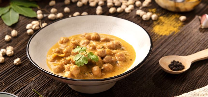 Imagen de Garbanzos al curry con coco