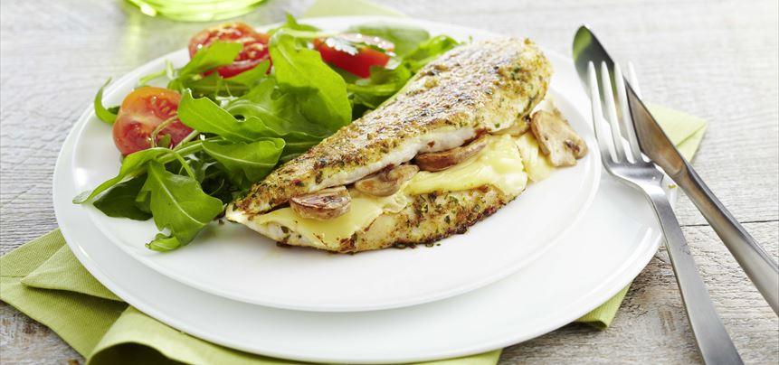 Imagen de Pollo relleno de champiñones y queso emmental