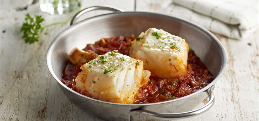 Imagen de Bacalao a la vizcaína con tomate