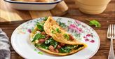 Imagen de Tortilla de jamón y espinacas frescas