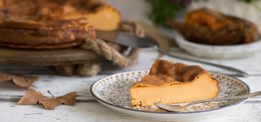 Imagen de Tarta de queso, boniato y leche condensada