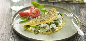 Imagen de Tortilla de espinacas y queso fresco