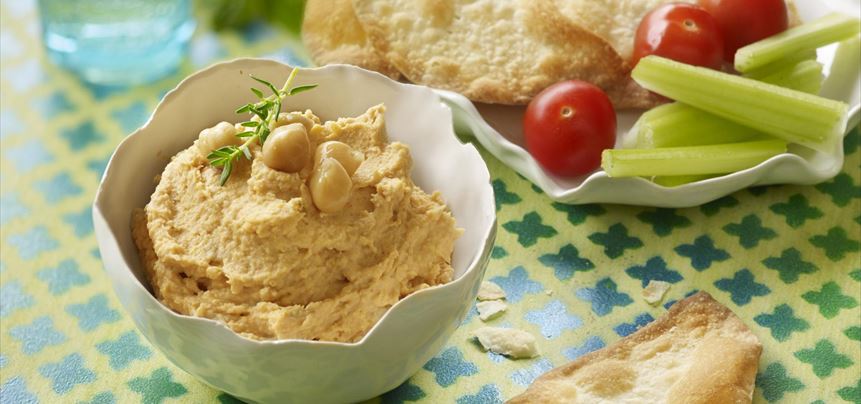 Imagen de Hummus de garbanzos con obleas