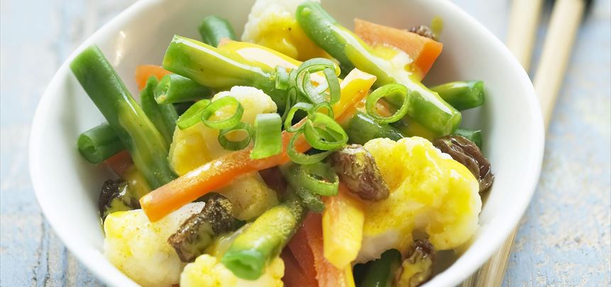 Imagen de Verduras con azafrán y curry