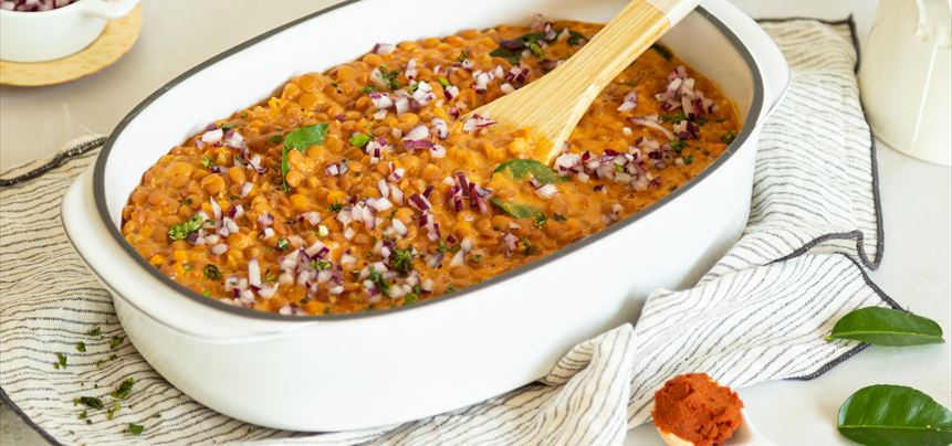 Imagen de Lentejas al curry veganas
