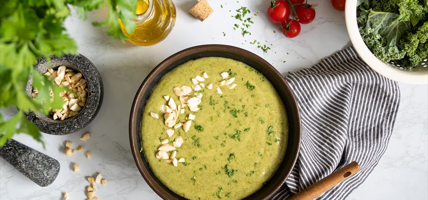 Imagen de Crema de kale con patatas y puerro
