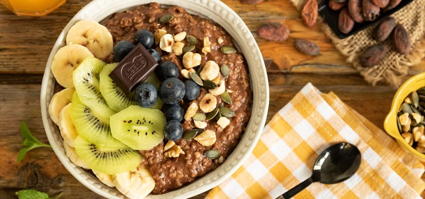 Imagen de Porridge de avena con cacao