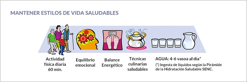 Gráfico de la base de la pirámide nutricional